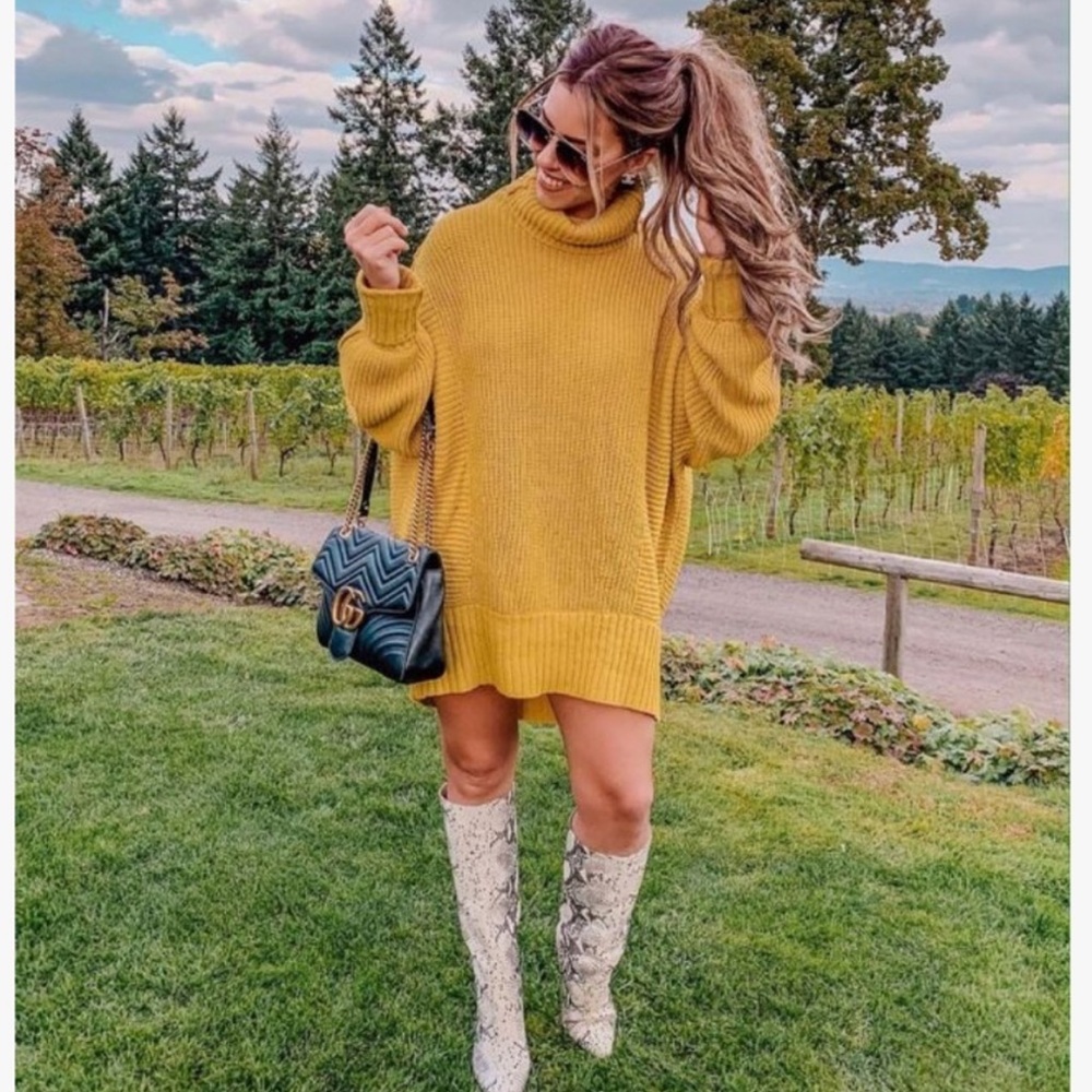 Free people Cocoa Knit turtleneck sweater dress